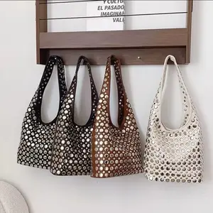 Studded shoulder bag