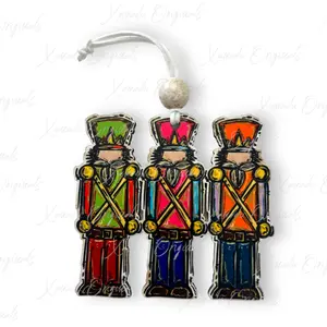 Hand Drawn Nutcracker Trio Christmas Ornament