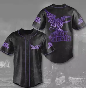Black Sabbath Baseball Jersey Rock Band 3D Jersey Shirt Gift For Men Women Fan, Casual Cool, For Every Occasion, Soft Fabric