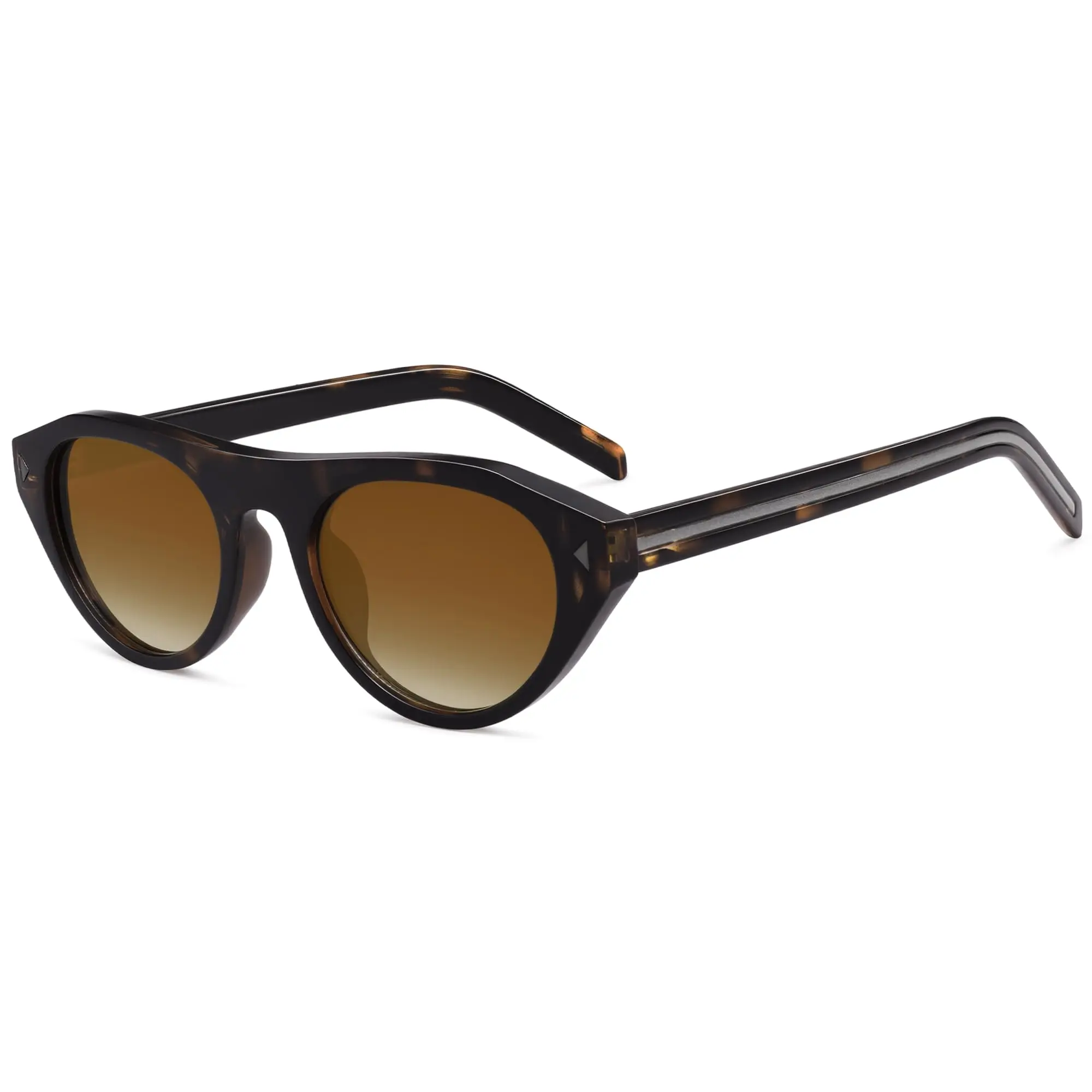 Women's Oval Cat Eye Sunglasses, Trendy Retro Frame, UV400 Blocks UVA/UVB Rays (99.99% UV400), Lightweight Easy Wear, Multi-Color Match Your Mood, Glasses for Women for Traveling Driving