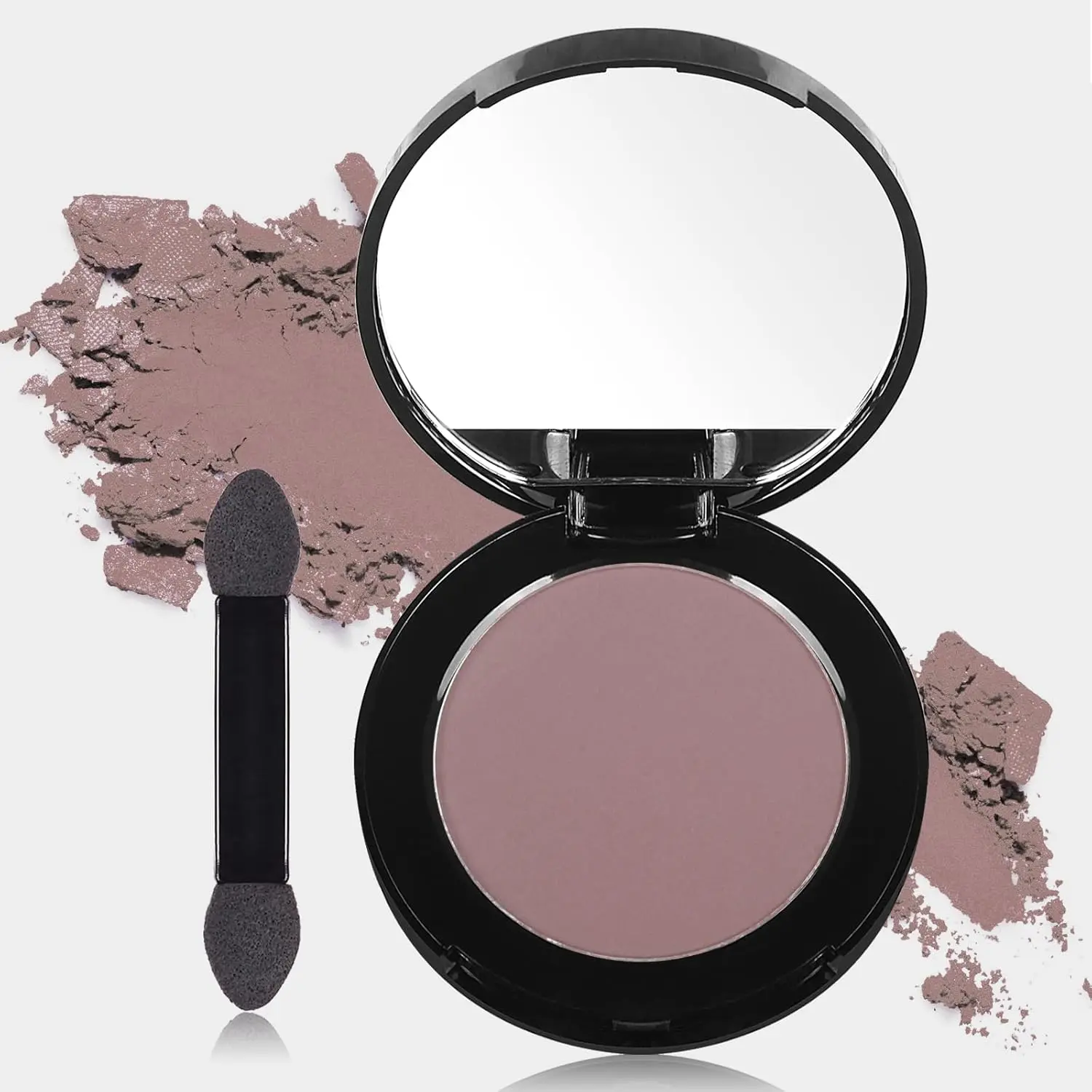 Matte Mauve Eyeshadow with Mirror,Nude Brown Taupe Eye Shadow Palette for Older Women and Girls,Pressed Powder Single Eyeshadow,Eye Makeup Eyelid Color,High Pigment,sombras para ojos