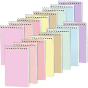 16 Pack Pocket Notebooks Mini Spiral Notebook Memo Pads 3x5 Small Notepads Lined College Ruled Paper, 8 Assorted Colors 50 Sheets Per Notebook for Home, Office, School