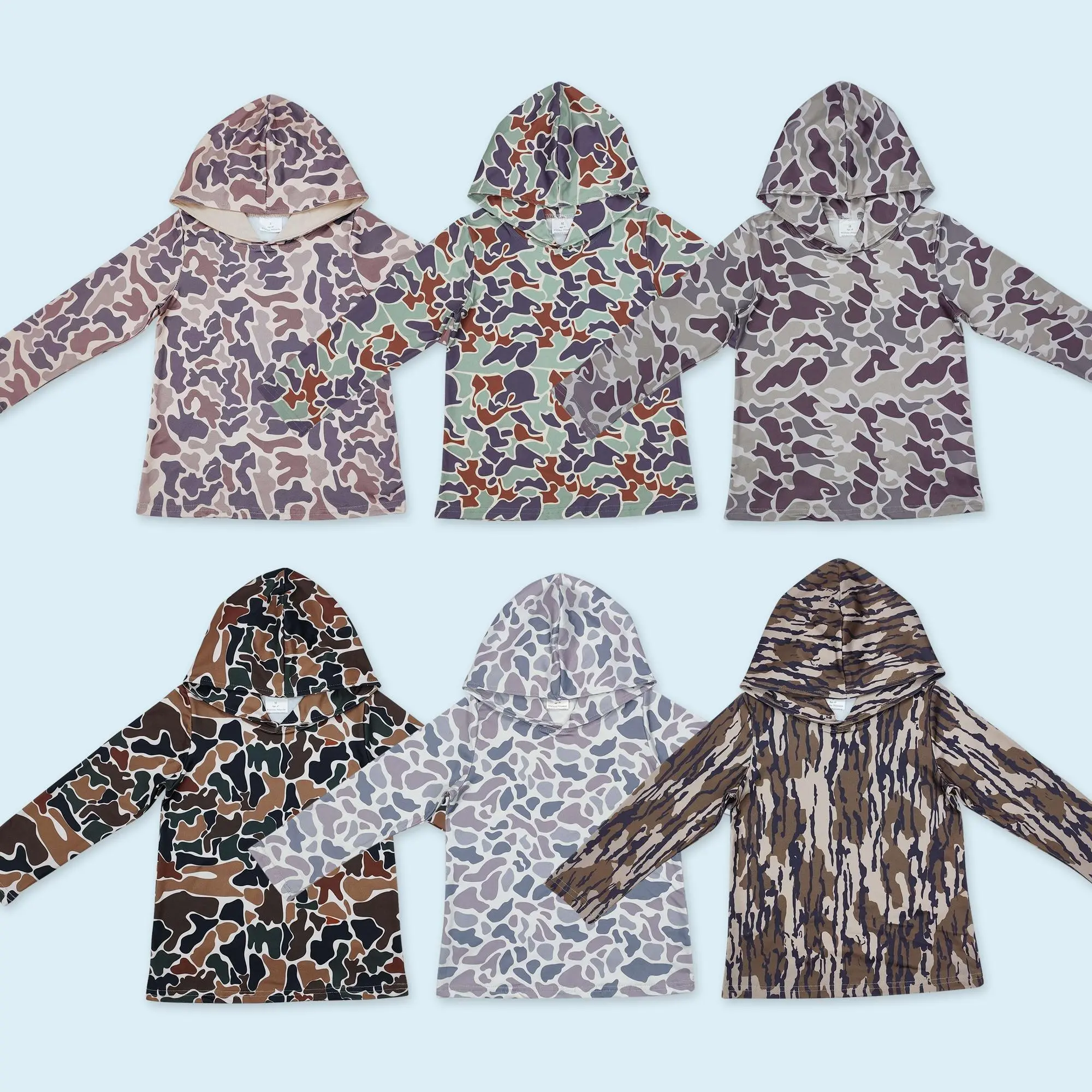 Kids camouflage kids boys hunting hoodie top