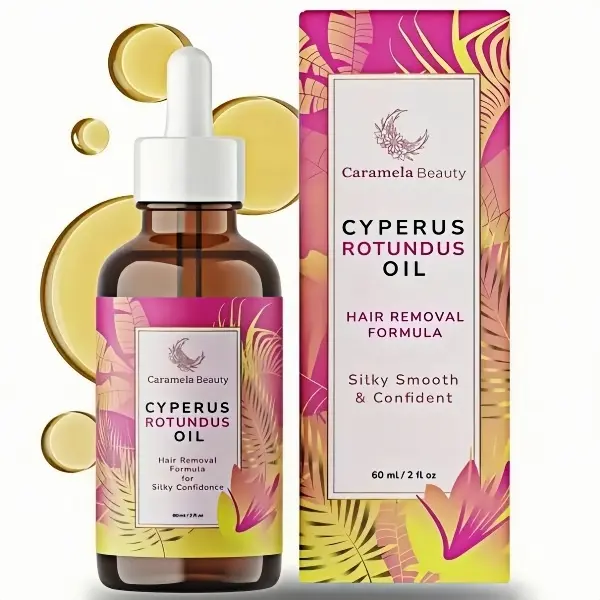Limited time sale, Caramela Beauty Cyperus Rotundus Oil for Natural Permanent Hair Reduction 60ml, Mild and Nonirritating  Body Care Wax, Moisturizing & Soothing for Skin Care Depilatory,Unisex  Hair Removal Creamoil