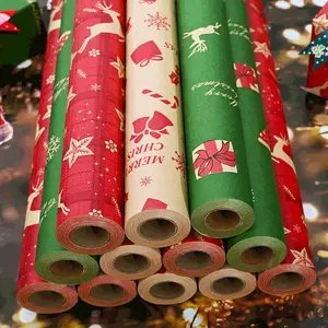 50x5000cm Large Roll Christmas Wrapping Paper, Holiday Gift Box Packaging, Festive Flower Wrap, Ideal for Xmas Presents, Gift Wrapping Supplies