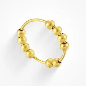 EVRY JEWELS Gold or Silver Plated Women's Hypoallergenic Anxiety Fidget Ring