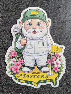 2026 The Masters Golf Gnome Azaleas Decal Vinyl Sticker Water Resistant Mascot U