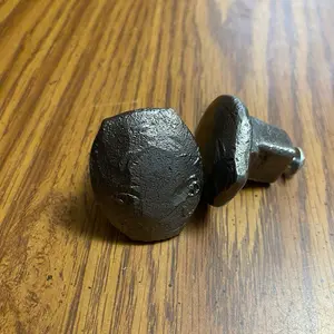 Handmade railroad spike cabinet knobs, drawer pull rust draw pull custom