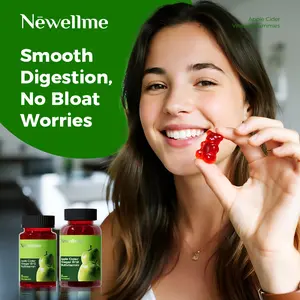 Newellme Apple Cider Vinegar Gummy Vitamins with Vitamin B12 Gelatin-Free Vegan Non-GMO Supports Energy Levels Digestive Health & Wellness
