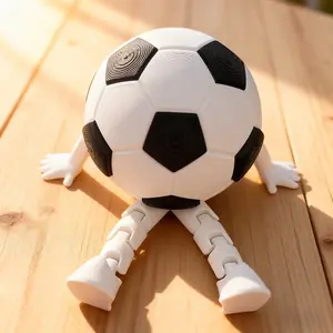 Adjustable Football Player Doll, 3D Printed Jointed Soccer Figurine, Mini Ball Model, Fan Desktop Toy, Creative World Cup Gift