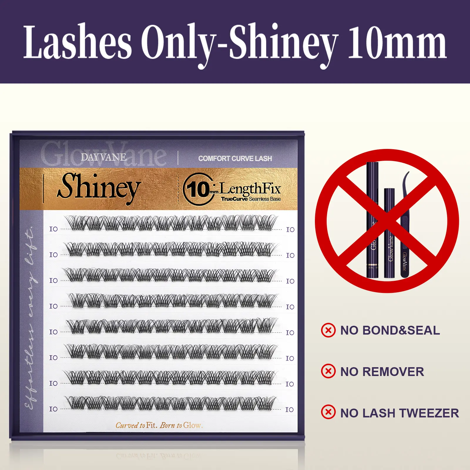 Only Shiney 10mm(NO Bond&Seal&Tweezer&Remover)