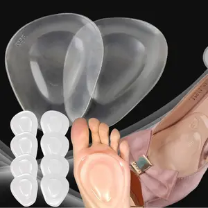 4 Pairs Clear Metatarsal Pads Water Droplet Forefoot Pad Gel Ball Feet Pads Anti Slip Transparent Forefoot Pad Half Size Pad Beauty & Personal Care