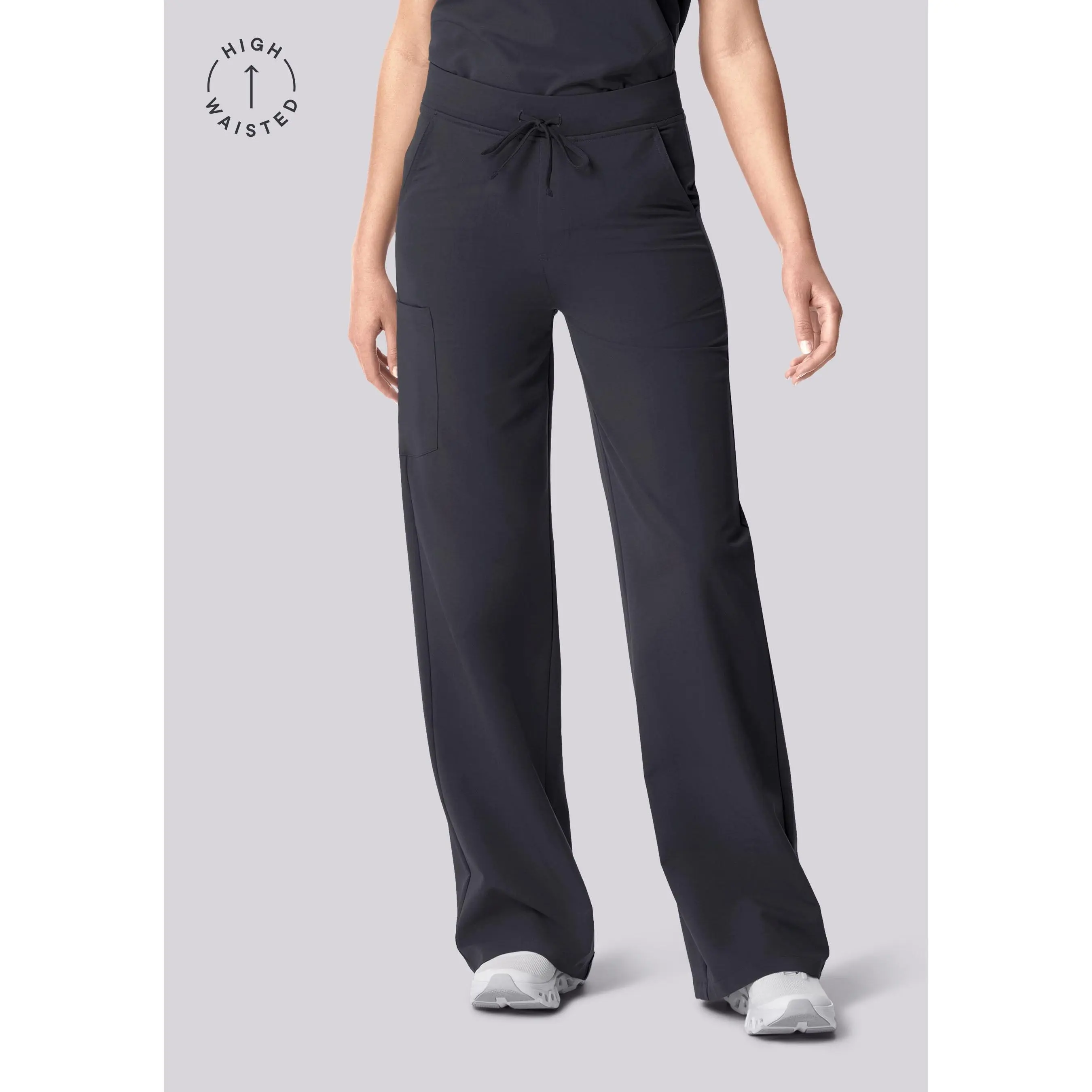 High Waisted Wide Leg Pewter