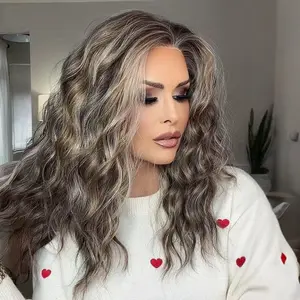 IMstyle Nyla Earthy Glow Cool Toned  Brunerre With Caramel & Vanilla Highlight Water Wave Glueless 13*4 Lace Front Wigs Heat Friendly Synthetic Wig