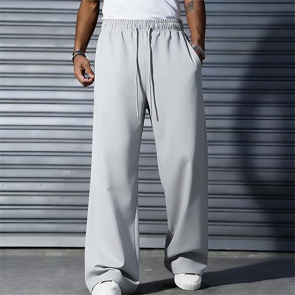 Men's Oversized Wide Leg Pants  Trendy Drawstring Casual Trousers, Comfy Streetwear & Summer Lounge Pants