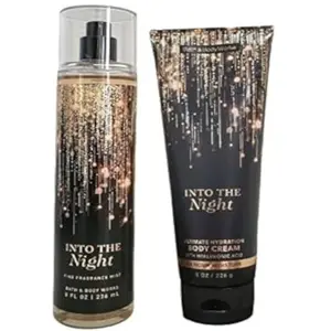 FLASH SALE - Bath & Body Works - Into the Night - Fine Fragrance Mist and Ultra Shea Body Cream - Full Size (Packaging Varies)