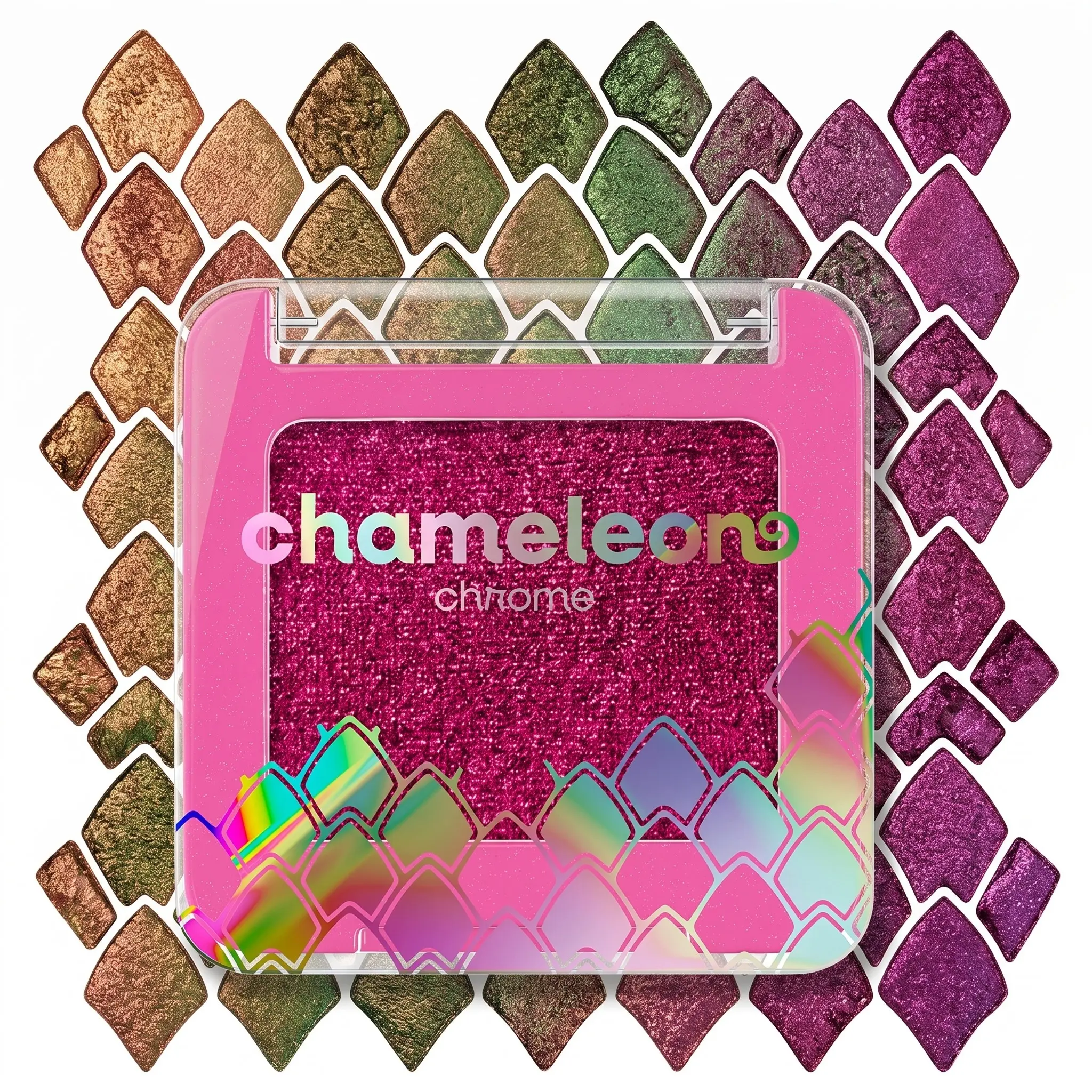 Chameleon Chrome Eyeshadow, Multidimensional Duochrome Metallic Pigment, High-Shine Multichrome Eye Color