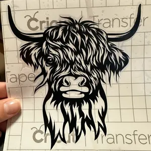 The cutest highland cow decal you have ever seen!