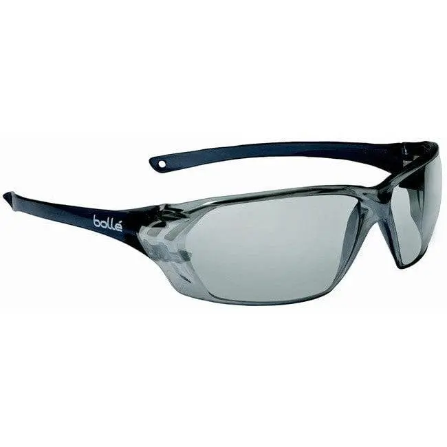 Bolle Prism ANSI Z87-Rated Adjustable Polycarbonate Safety Glasses - Black Temples, Silver Mirror Lenses, Anti-Fog Coating, 99.99% UVA/UVB Light Absorption, Distortion-Free Vision, Long-Lasting Durability, Safety Gear, Industrial Eye Protection