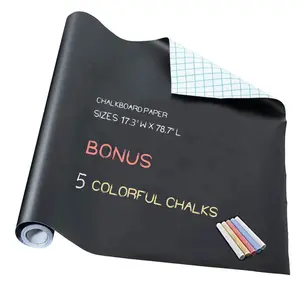 1 roll of blackboard wall sticker, self-adhesive, removable, and erasable. Blackboard wallpaper designed specifically for home offices