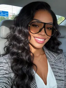 Women's Oversized Rectangle Frame Sunglasses, Casual Versatile Design, Elegant Accessory for Daily, Perfect for Everyday Wear