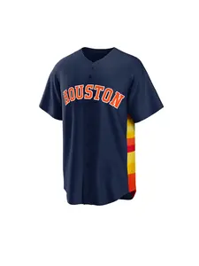 Men's Letter & Figure & Striped Print Short Sleeve Baseball, Loose Casual Sporty T-Shirt for Summer, Fashion Men's Top for Daily Wear Jersey Shirts