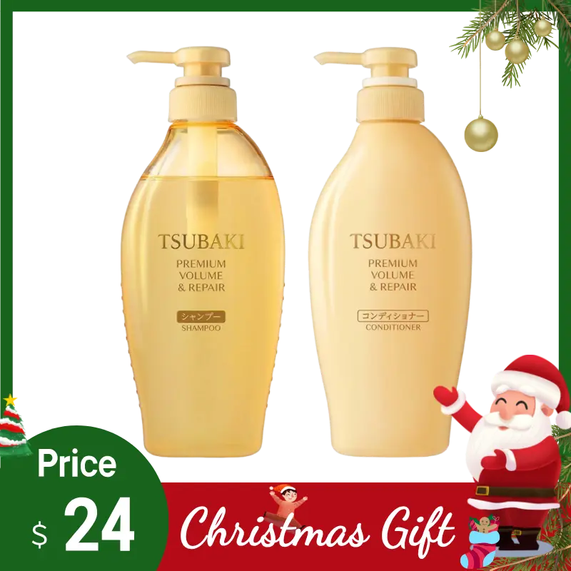TSUBAKI Golden Camellia 0 Second Salon-Level Moisturizing Refreshing Repair Shampoo&Conditioner 15.22 fl oz*2 Hair Products Cleanser Haircare Comfort  Cleansing Moisturizer Hydrate Moisture Hydrating，christmas gift