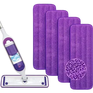 Microfiber Mop Pads for Swiffer PowerMop: Wet Dry Mopping Pads Refill Floor Cleaner - 4 Pack Reusable Cloths for 13" -15" Power Mop Wood Multi-Surface Floor Cleaning - Home Improvement.