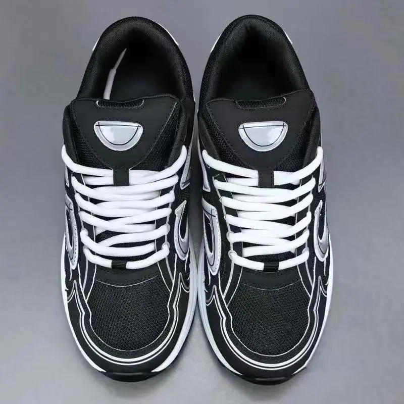 Black Athletic Shoes with White Accents and Comfortable Design for Daily Wear