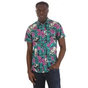 Adult Dinosaur Bones Button Up Shirt