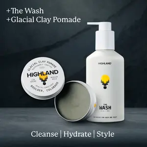 The Cleanse & Pomade Style Bundle | Award-Winning, Health Boosting, Texturizing Cleansing, Strengthening, Nourishing. For All Hair Types & Genders.