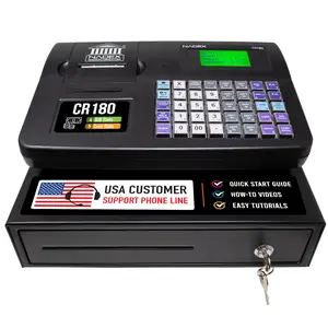 Nadex CR180 Cash Register – Compact, Steel Drawer, Easy Setup