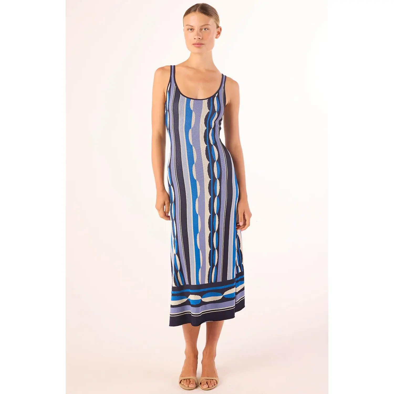 Misa Tali Dress in Geo Stripe Knit