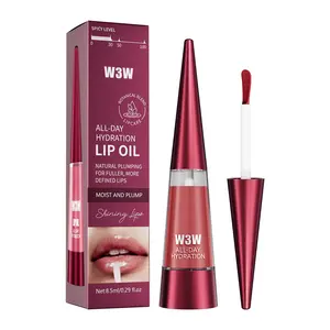 Plump Lip Gloss Moisturizing Water Shine Lip Oil, Hydrating Plumping Pout Enhancer, Long-Lasting Lip Color Balm