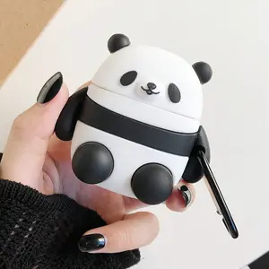 New Cute Panda Wireless Bluetooth-compatible Earphone Case, Durable, Fits All AirPods Models (1st, 2nd, 3rd, 4th, Pro, Pro2), Protective Cover