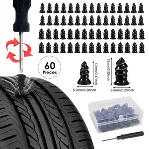 60PCS Tubeless Tire Repair Nails – Car & Motorcycle Puncture Repair Kit