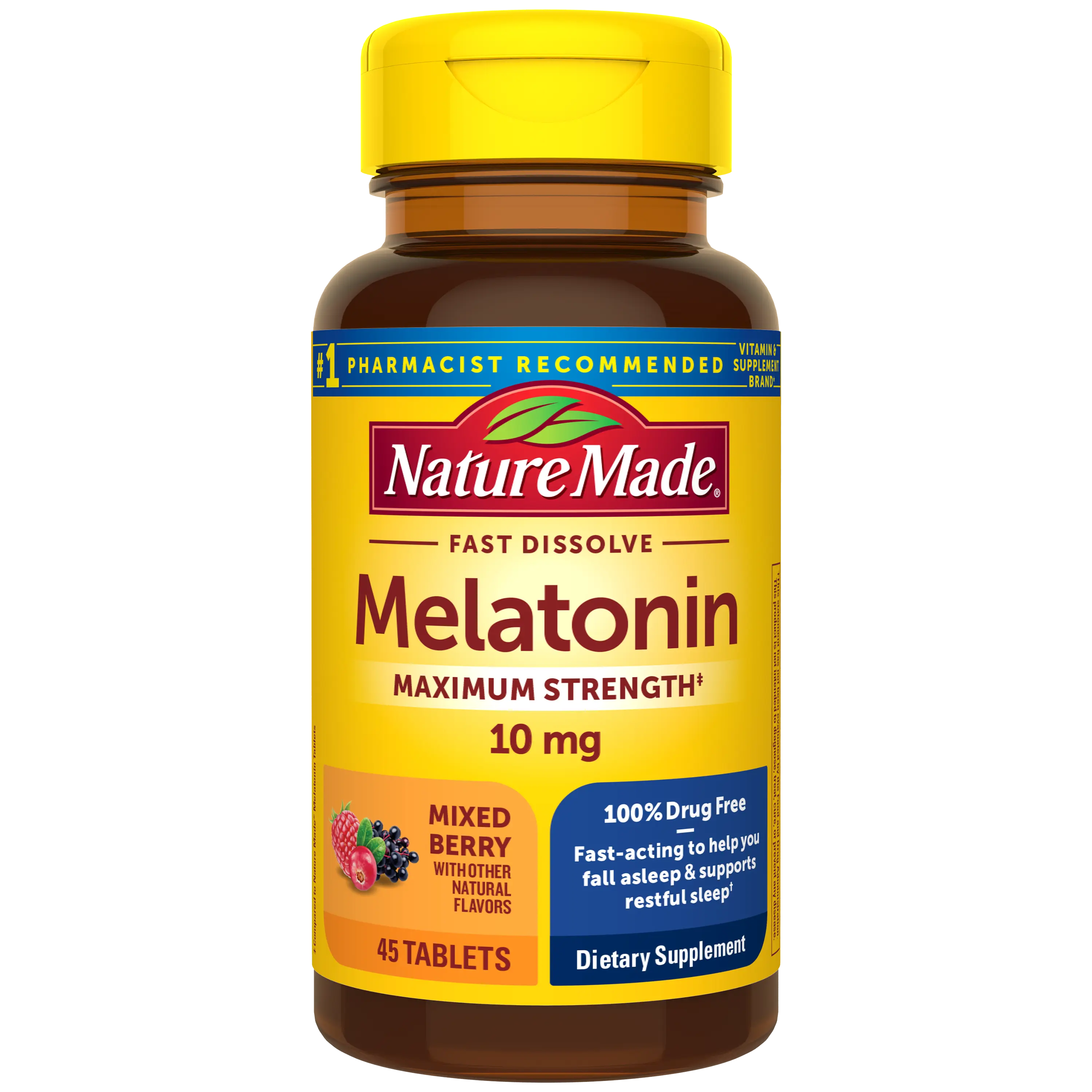Fast Dissolve Melatonin Maximum Strength‡ 10 mg Tablets