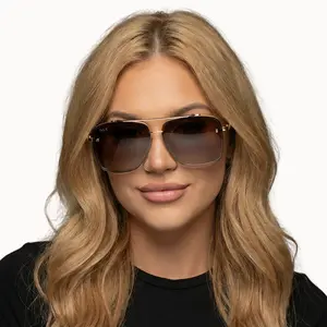 DAX Eyewear Dallas Sunglasses Aviator Style with UV400 Protection Metal Frame for Women, Hair-Friendly Tangle-Free, Easy to Clean