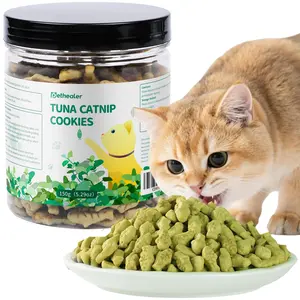 Cat Grass Treats for Indoor Cats Hairball Control Natural Salmon Kitten Treats Healthy Cat Snacks Training Biscuits Catnip for Cats Dental Care 5.29 OZ