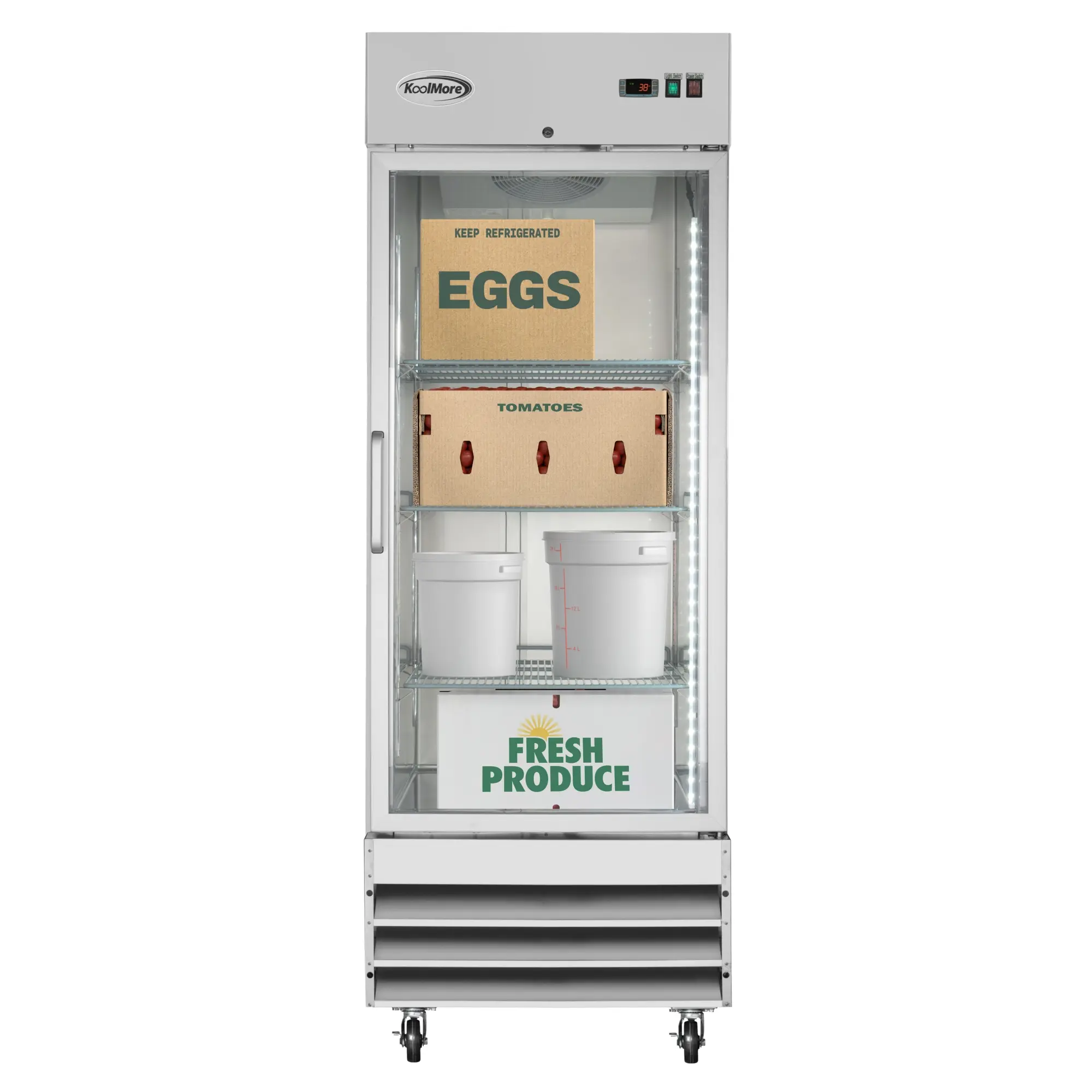 29 in. One-Door Reach-In Refrigerator - 21 Cu Ft. RIR-1D-GD