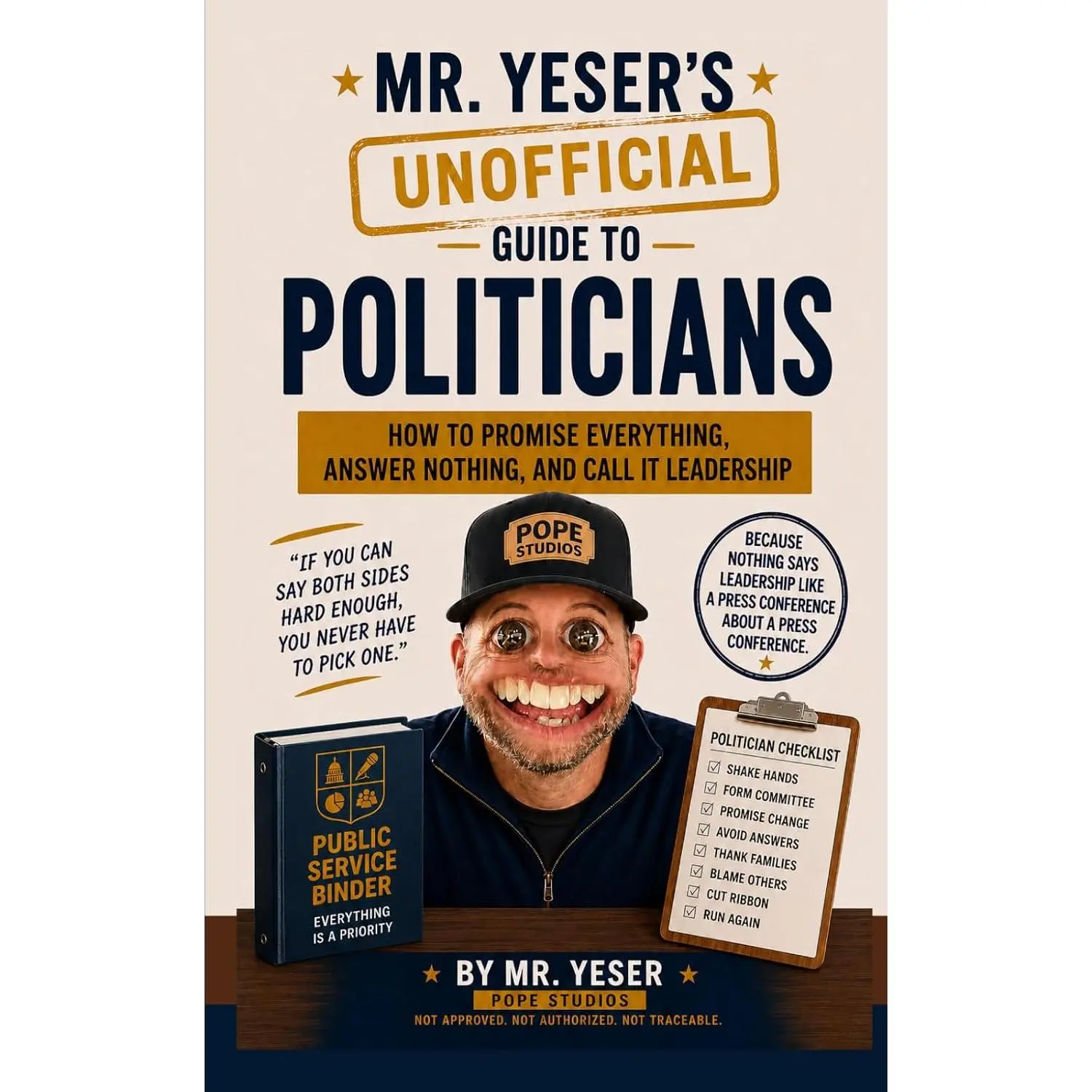 (Set of 5) Mr. Yeser's (Unofficial) Guide to Politicians: How to Promise Everything, Answer Nothing, and Call It Leadership