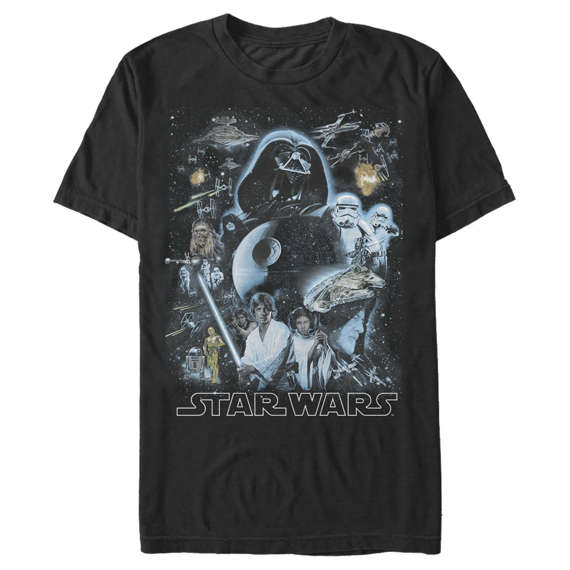 Men's Star Wars Galaxy Of Stars Poster T-Shirt, Stylish, Shortsleeve