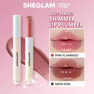 SHEGLAM Pout Perfect Shimmer Lip Plumper Moisturizing Plumping Solid Lip Gloss Lipstick