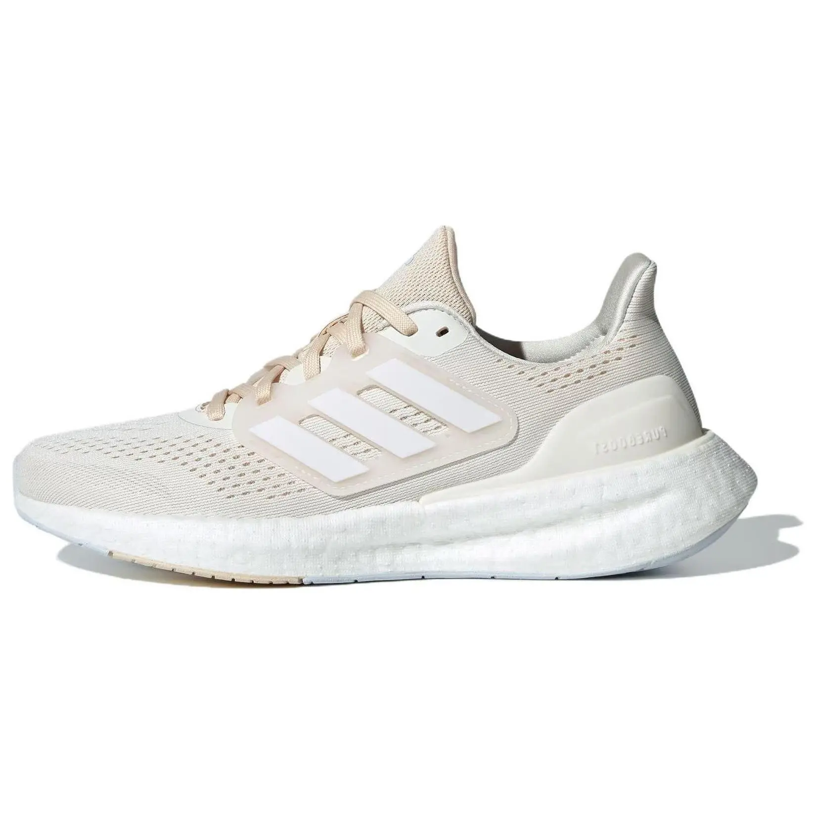 Adidas Pureboost 23 Ivory Zero Metalic Halo Blue Versatile Cushioned Breathable Low Top Running Shoes Women's IF1535