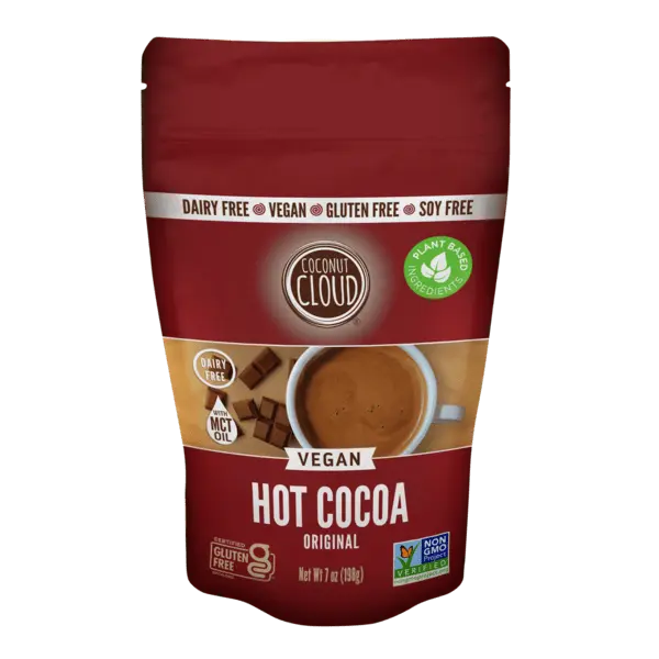 COCONUT CLOUD: Dairy-Free Instant Hot Cocoa Mix - Vegan, Natural, Creamy Plant Based Chocolate Made in Colorado from Premium Coconut Milk Powder