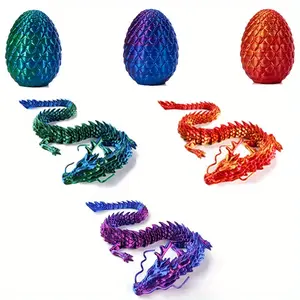 3D Printed Dragon Statue with Dragon Egg Decoration, Creative Desktop Decoration for Home Office, High-Quality Plastic Material, No Power Required, Ideal for Parties and Holidays