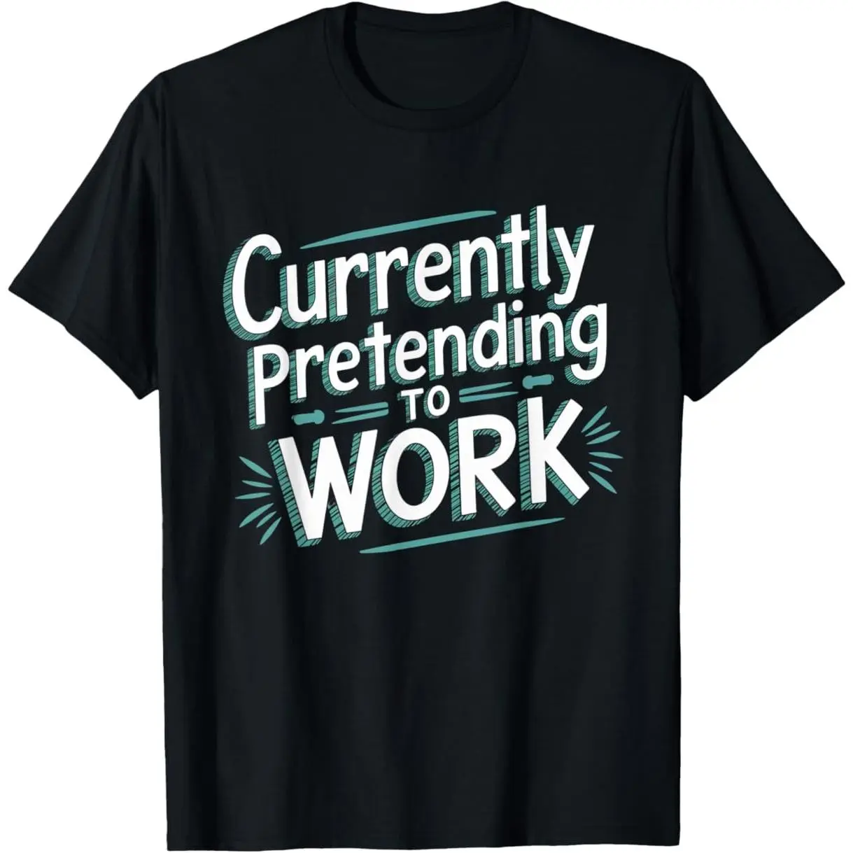 graphic tees Funny Pretending To Work Office Life Lazy Humor Sarcastic T-Shirt