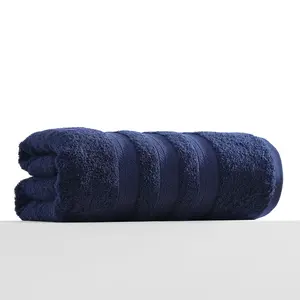 For Plus Size - Ultra Extra-Large Bath Towel - 40"x90" - Ultra Oversize Bath Sheet - 100% Cotton - NAVY COLOR