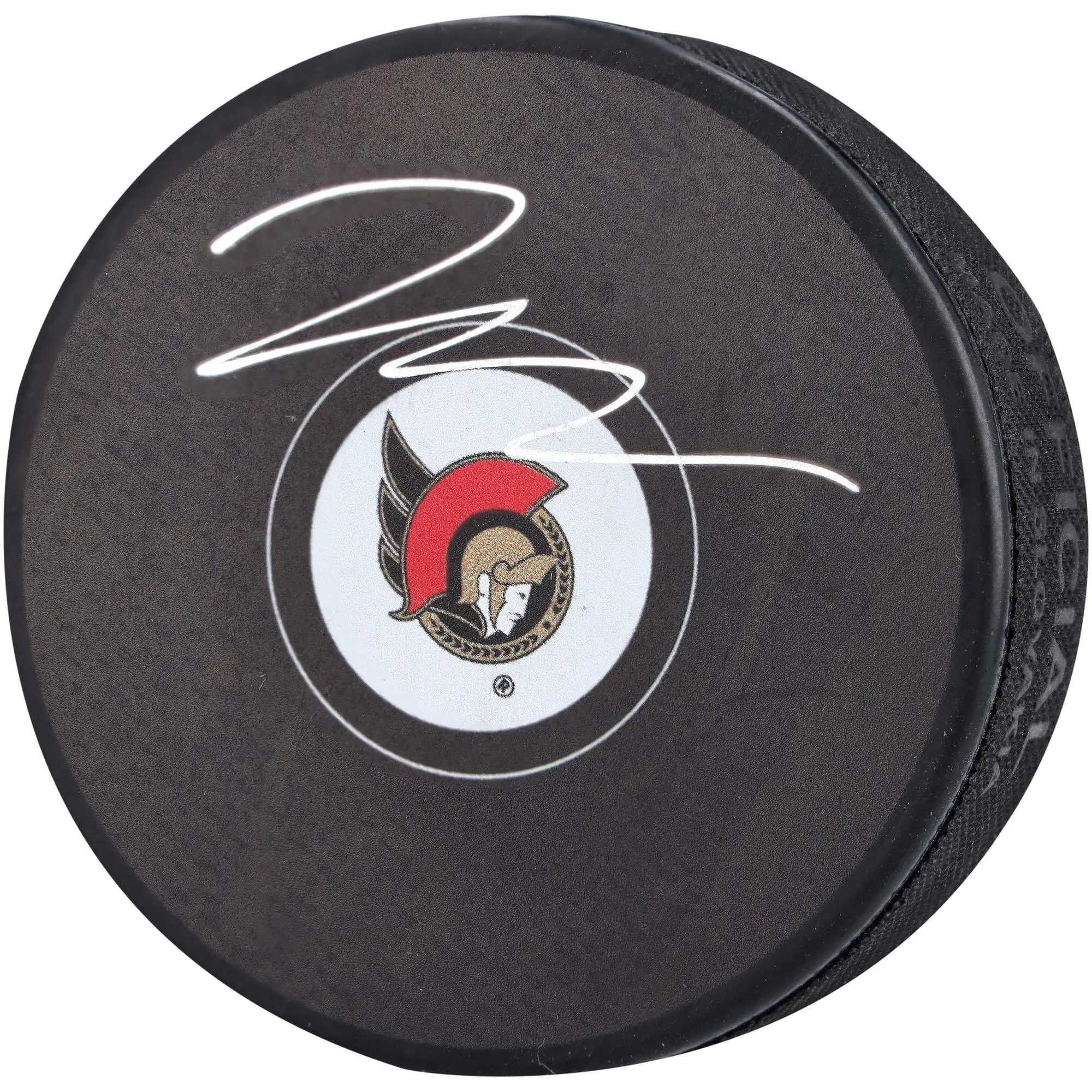 Jake Sanderson Ottawa Senators Autographed Hockey Puck - Fanatics Authentic Certified - NHL Memorabilia
