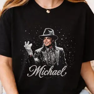 Michael Jackson T-Shirt, King of Pop Graphic T-Shirt, Unisex Hip Hop Streetwear Tee 6I1